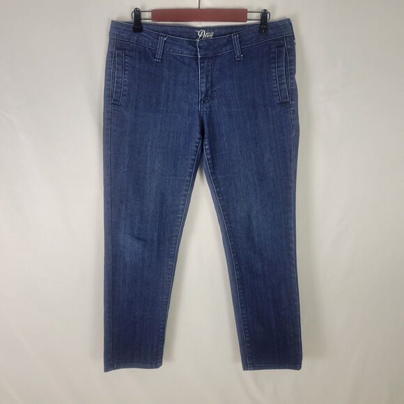 Old Navy Denim - Old Navy Jeans Womens 8 Blue Low‎ Rise The Diva Straight Leg Dark Wash Denim